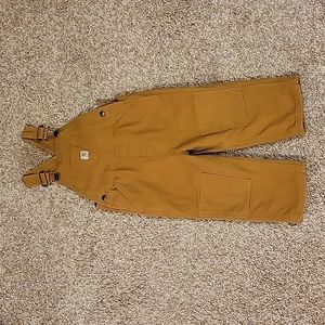 Carhartt Boys Size 2T Flannel Lined Bib Overalls